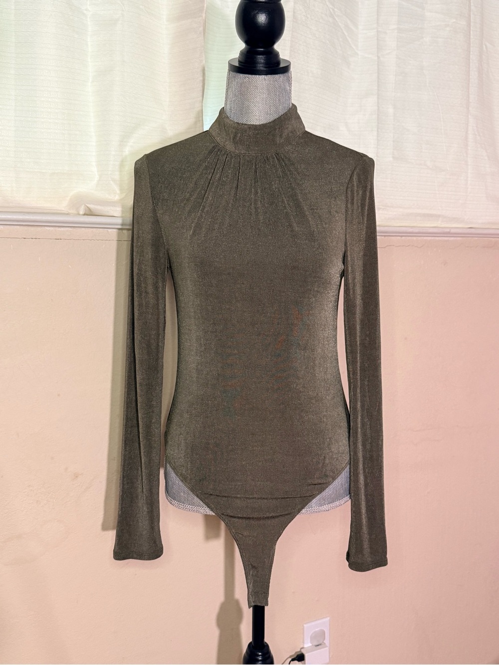 Calista High-Neck Long-Sleeve Bodysuit